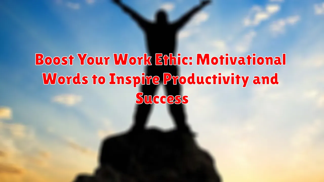 Boost Your Work Ethic: Motivational Words to Inspire Productivity and Success